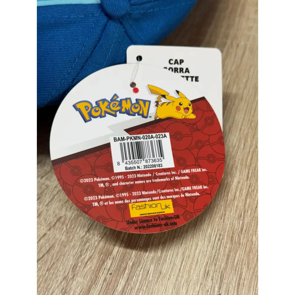 Gorra infantil Pokémon Iniciales Azul 52cm | Gorro para niños con personaje animado