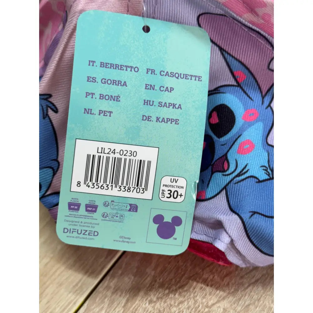Gorra infantil Stitch Rosa 54cm | Gorro para niños con personaje animado