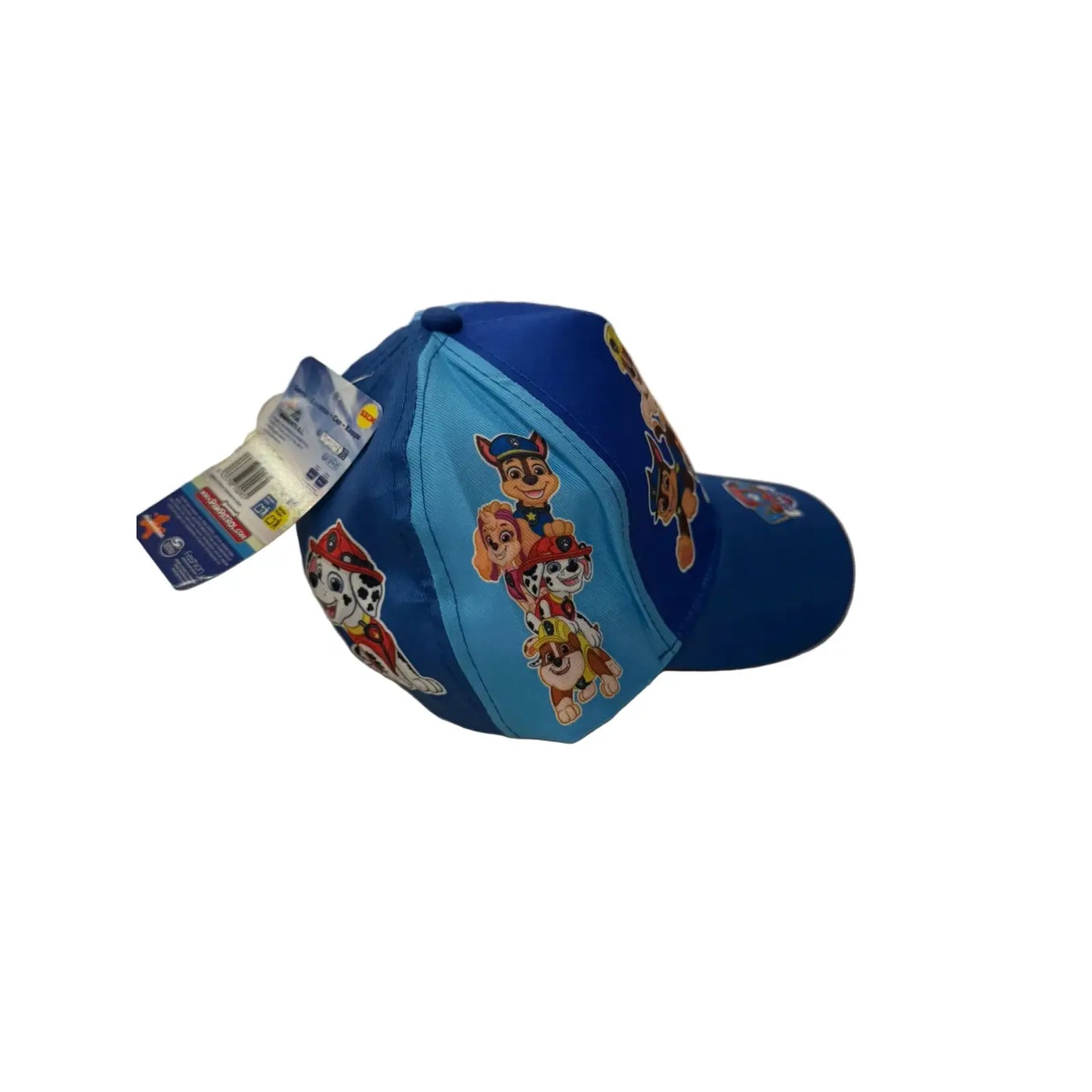 Gorra niñas infantil de Patrulla canina (Paw Patrol) azul fullprint 51cm