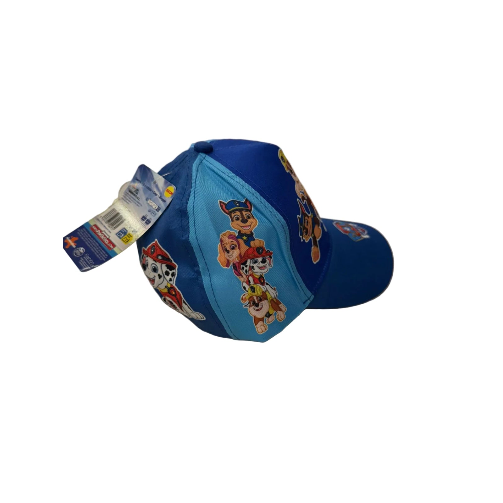 Gorra niñas infantil de Patrulla canina (Paw Patrol) azul fullprint 53cm