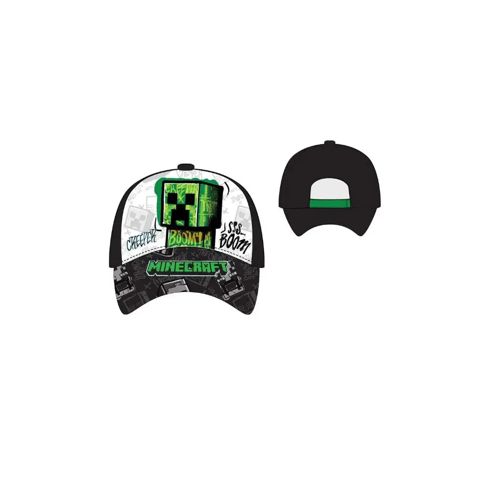Gorra niños MINECRAFT negra T.54CM