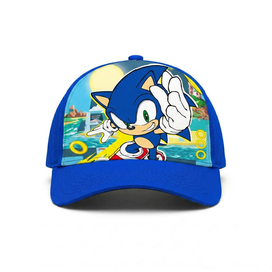 Gorra poliéster de Sonic erizo azul talla 54CM