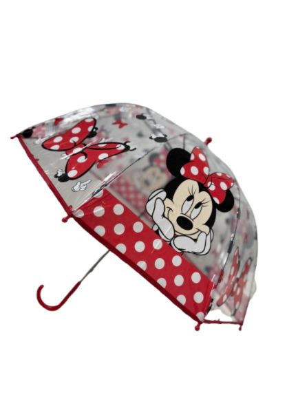 Paraguas de Minnie Mouse rojo campana automático