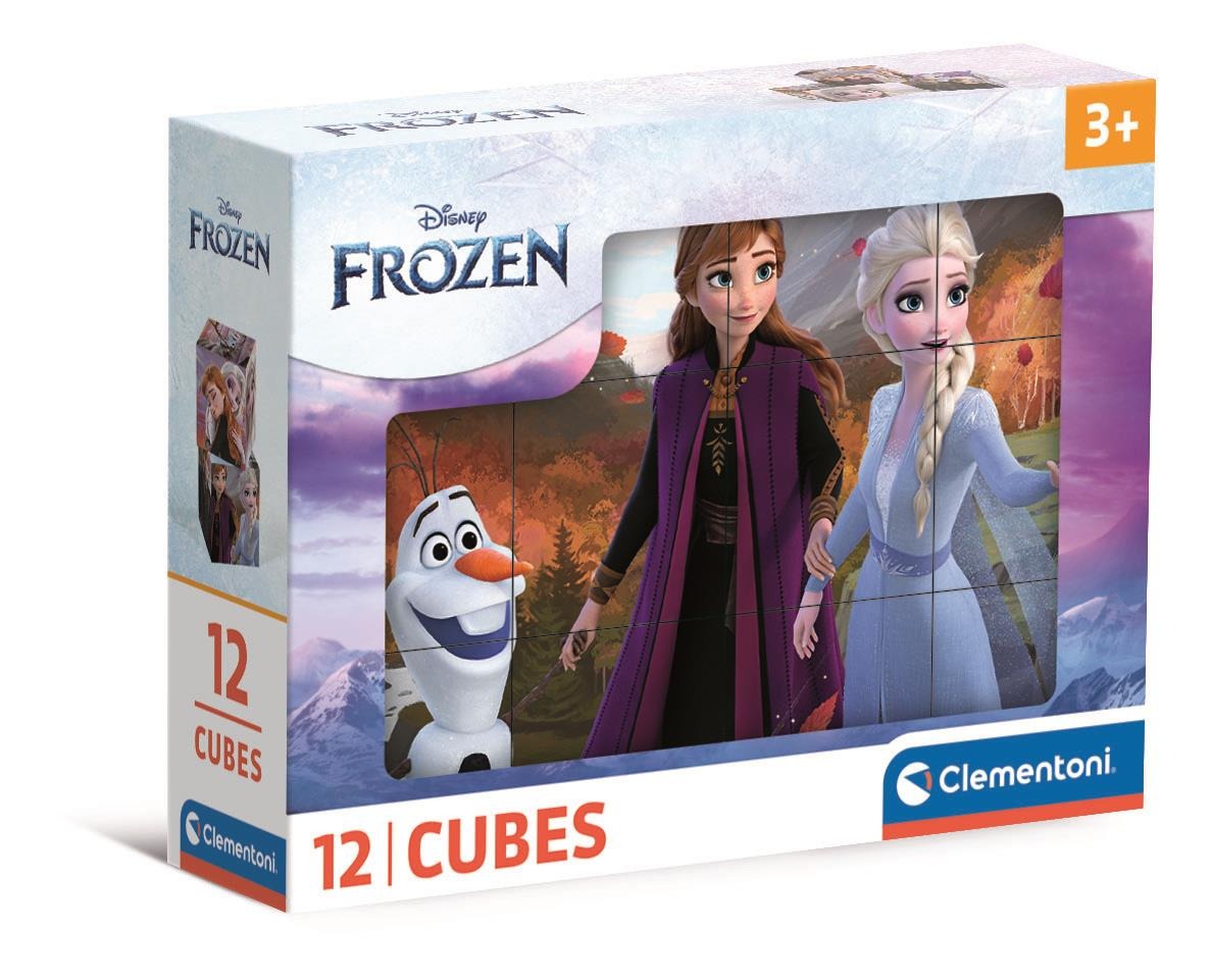 Puzzle infantil Frozen con 12 cubos 12,7x16,7x4,5cm