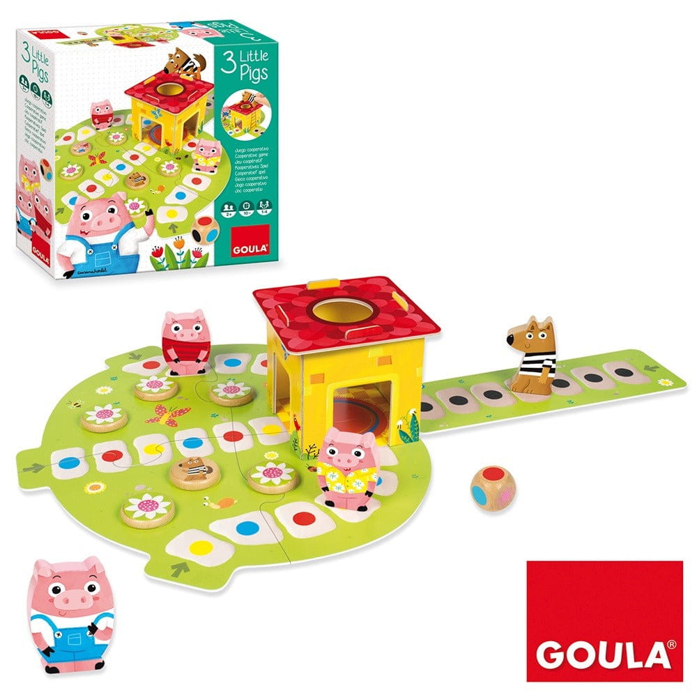 Juego los 3 cerditos de madera Goula - Juguete