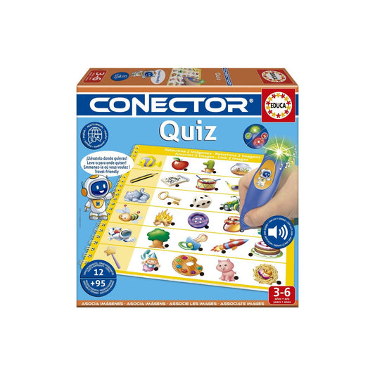 Juego conector Quiz. Incluye 6 láminas con 12 temáticas boli luz y sonido - Juguete