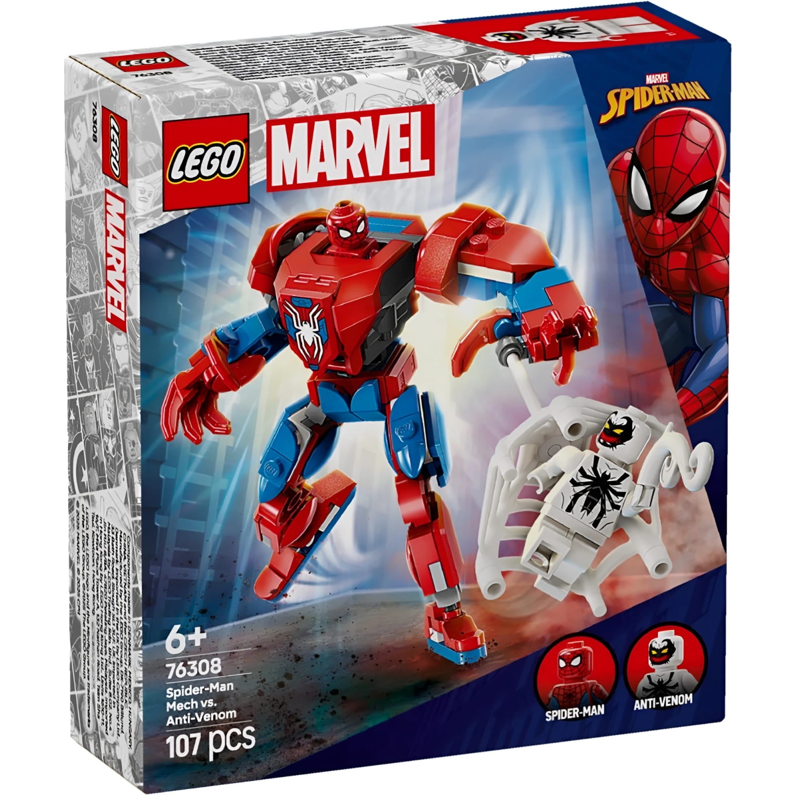 Juego de construcción ’Armadura robótica Spiderman Vs El Anti-Venom’ Lego Marvel 76308 - Juguete