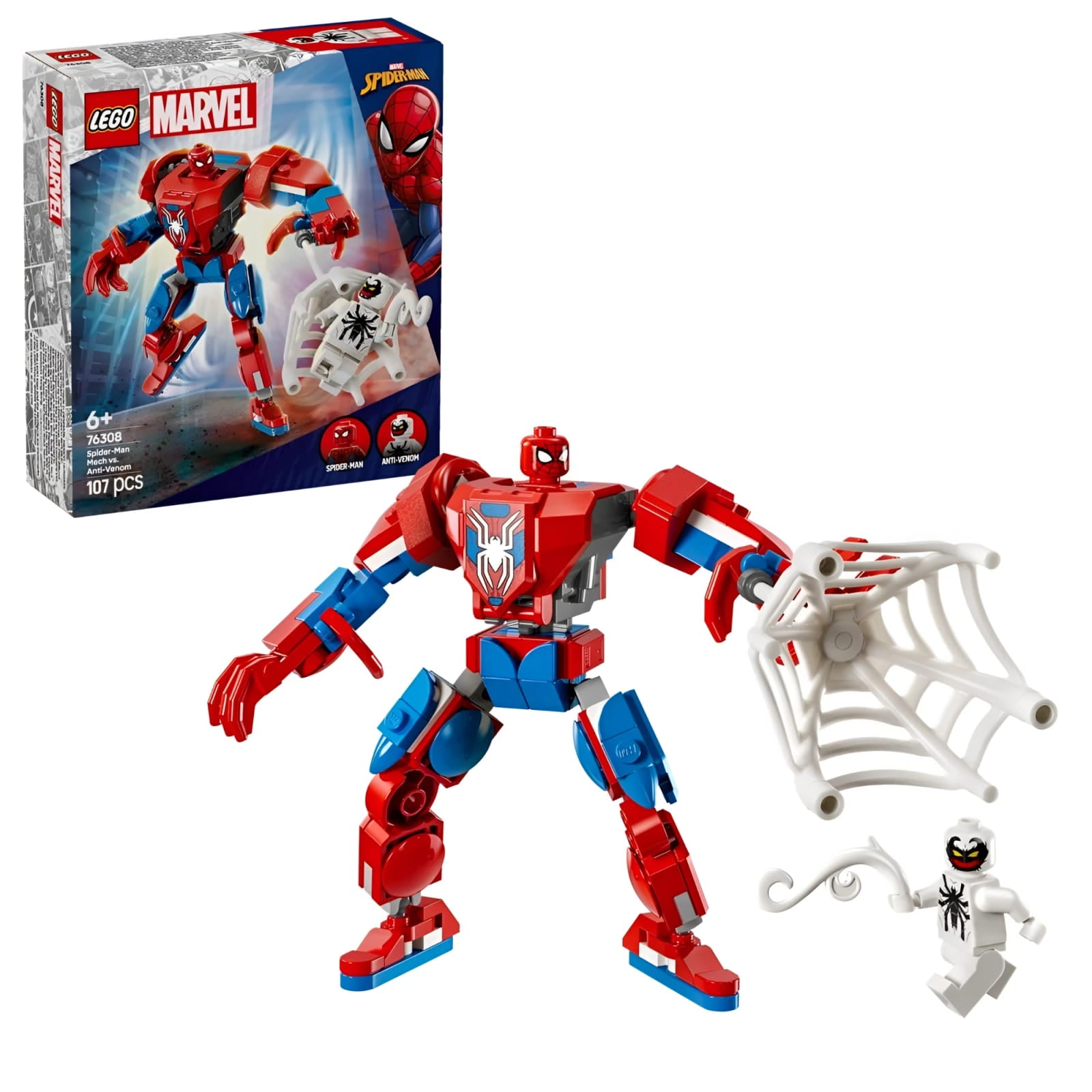 Juego de construcción ’Armadura robótica Spiderman Vs El Anti-Venom’ Lego Marvel 76308 - Juguete