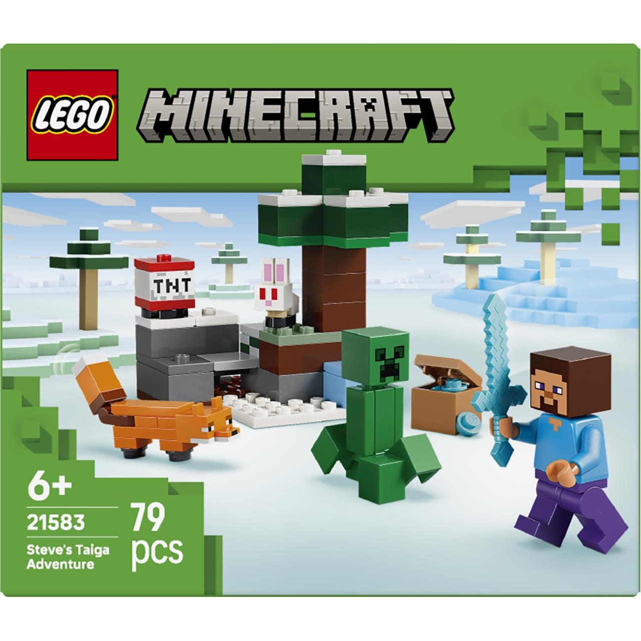Juego de construcción La aventura Steve en Taiga Lego Minecraft 21583 - Juguete