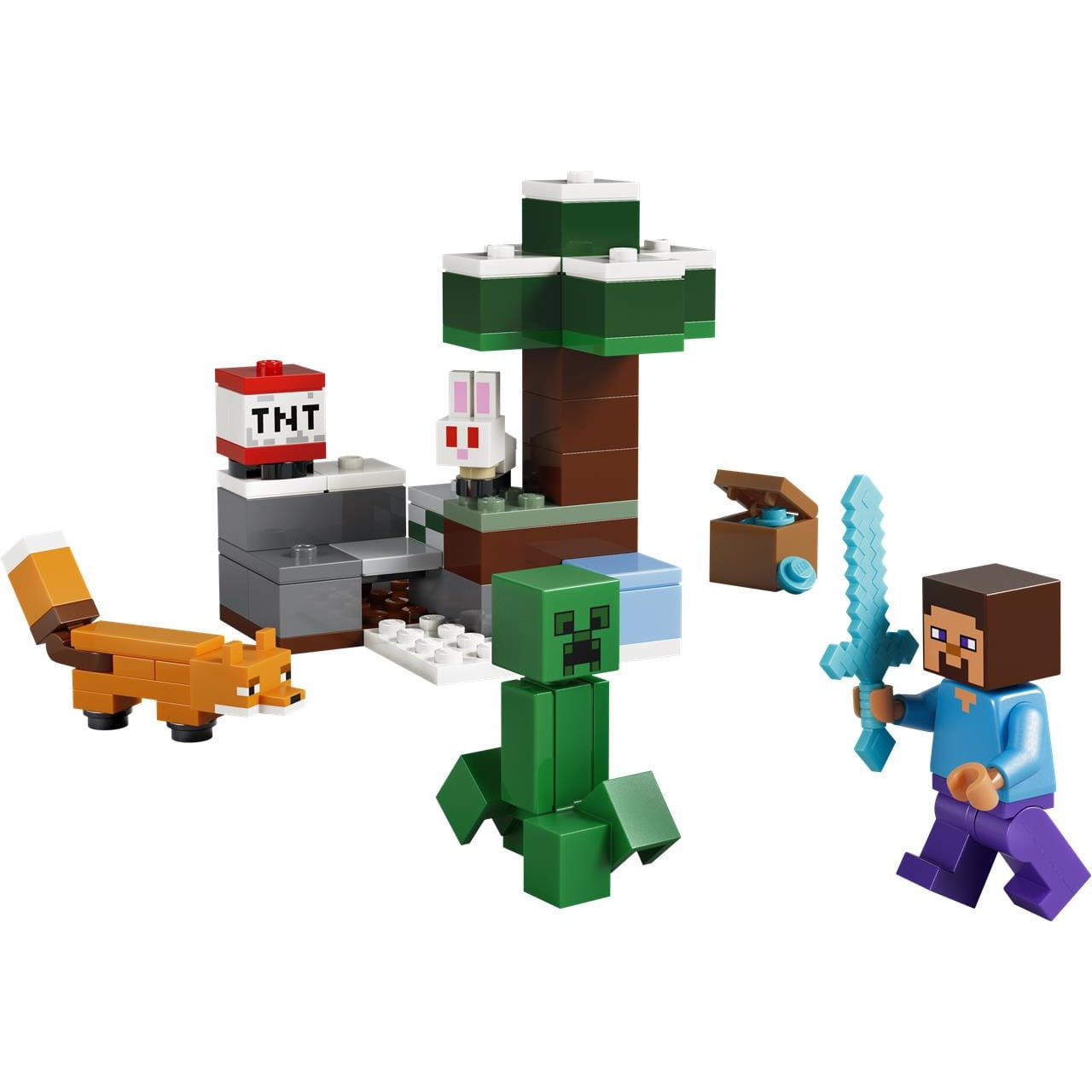 Juego de construcción La aventura Steve en Taiga Lego Minecraft 21583 - Juguete