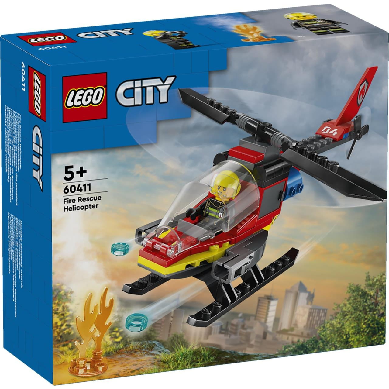 Juego de construcción Helicóptero Rescate bomberos Lego City 60411 - Juguete