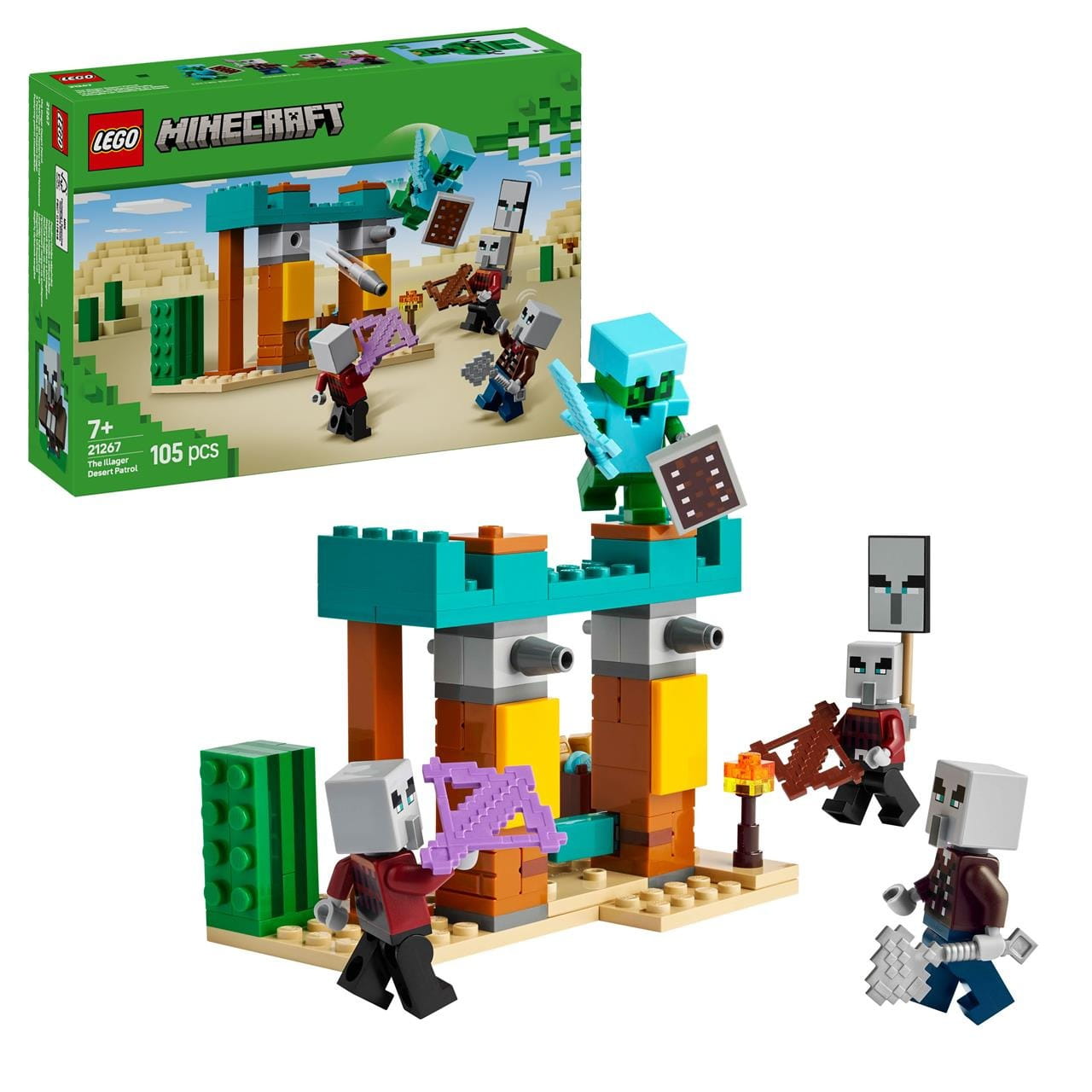 Juego de construcción ’La patrulla del desierto los maldeanos’ Lego Minecraft 21267 - Juguete