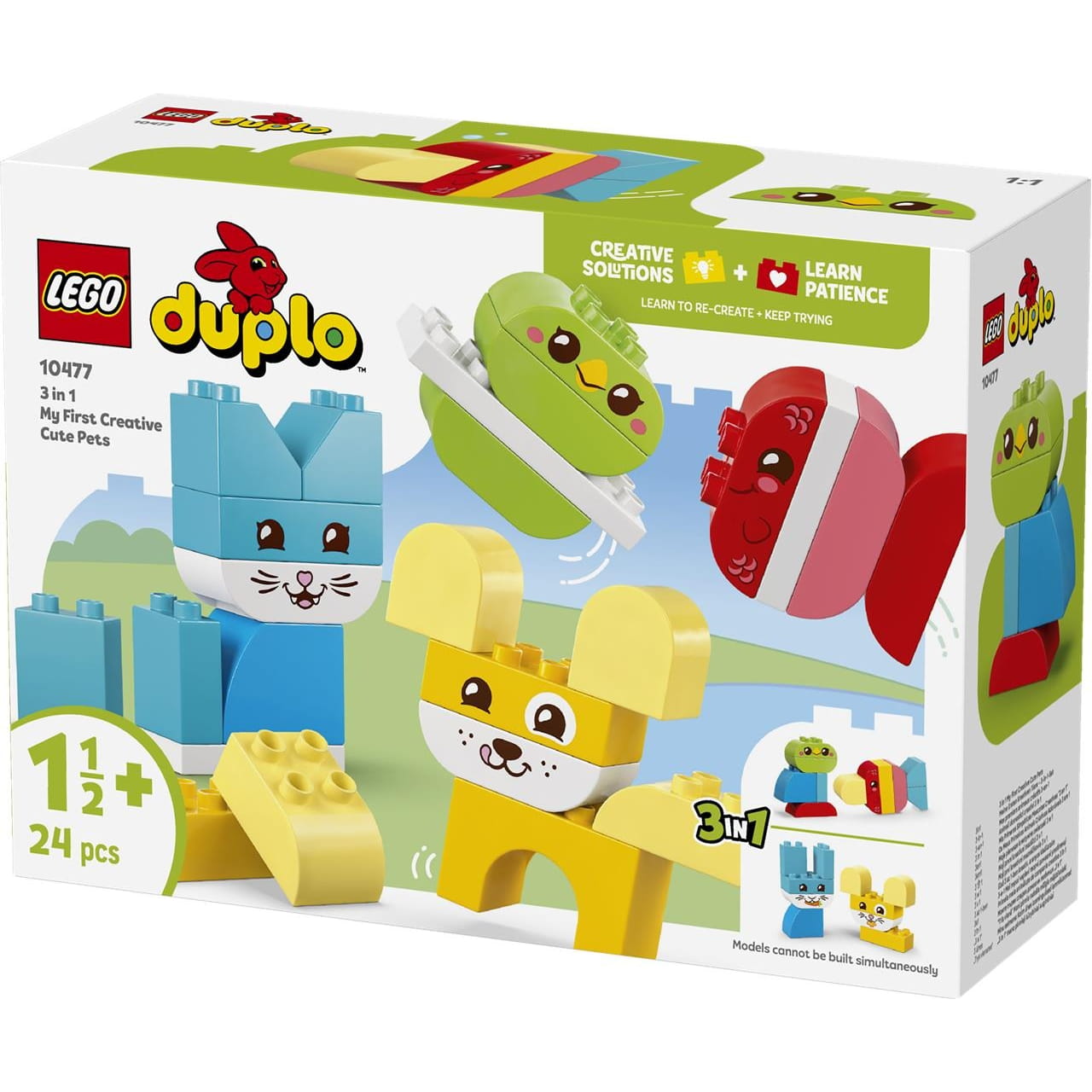 Juego de construcción mascotas simpáticas creativas 3 en 1 Lego Duplo 10477 - Juguete