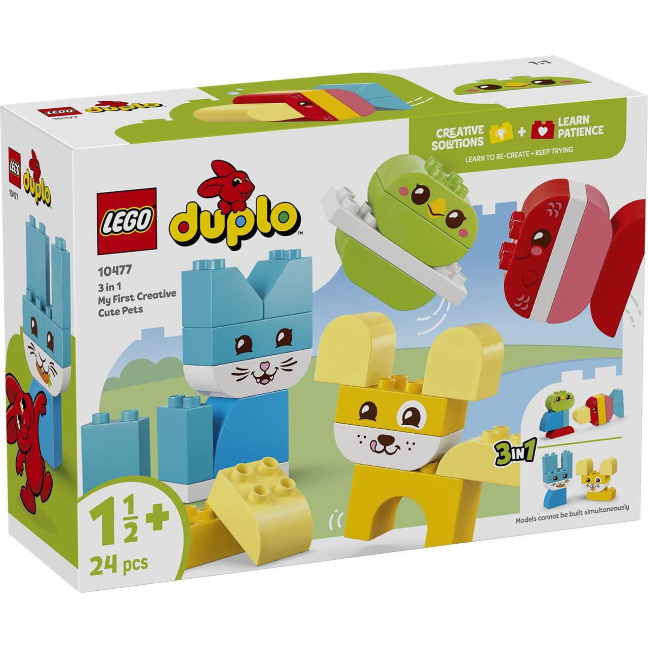 Juego de construcción mascotas simpáticas creativas 3 en 1 Lego Duplo 10477 - Juguete