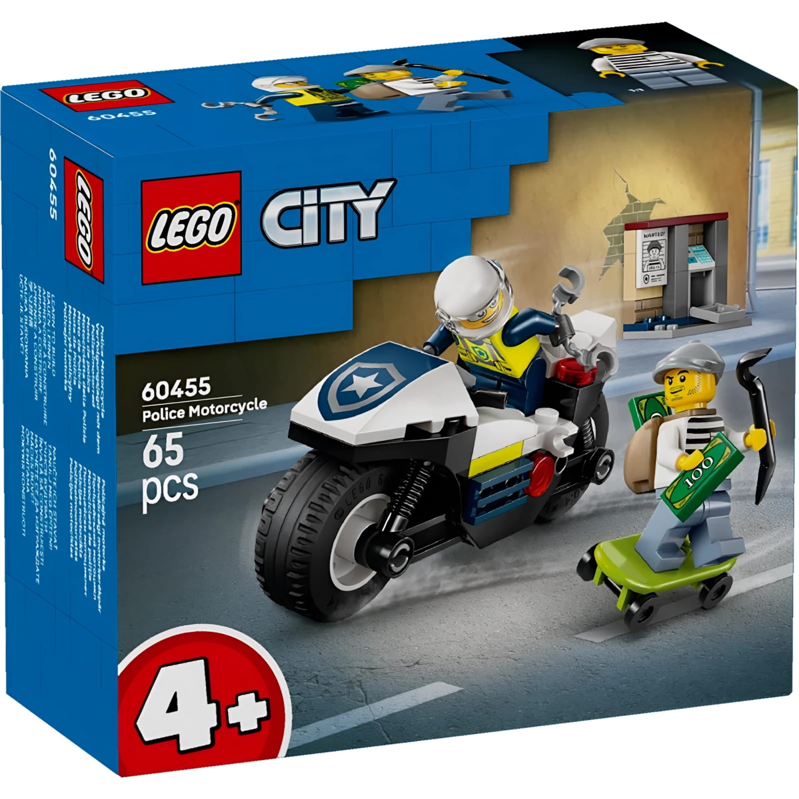 Juego de construcción Persecución en moto policía Lego City 60455 - Juguete