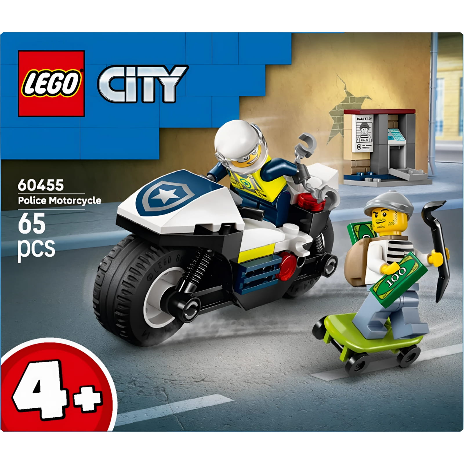 Juego de construcción Persecución en moto policía Lego City 60455 - Juguete