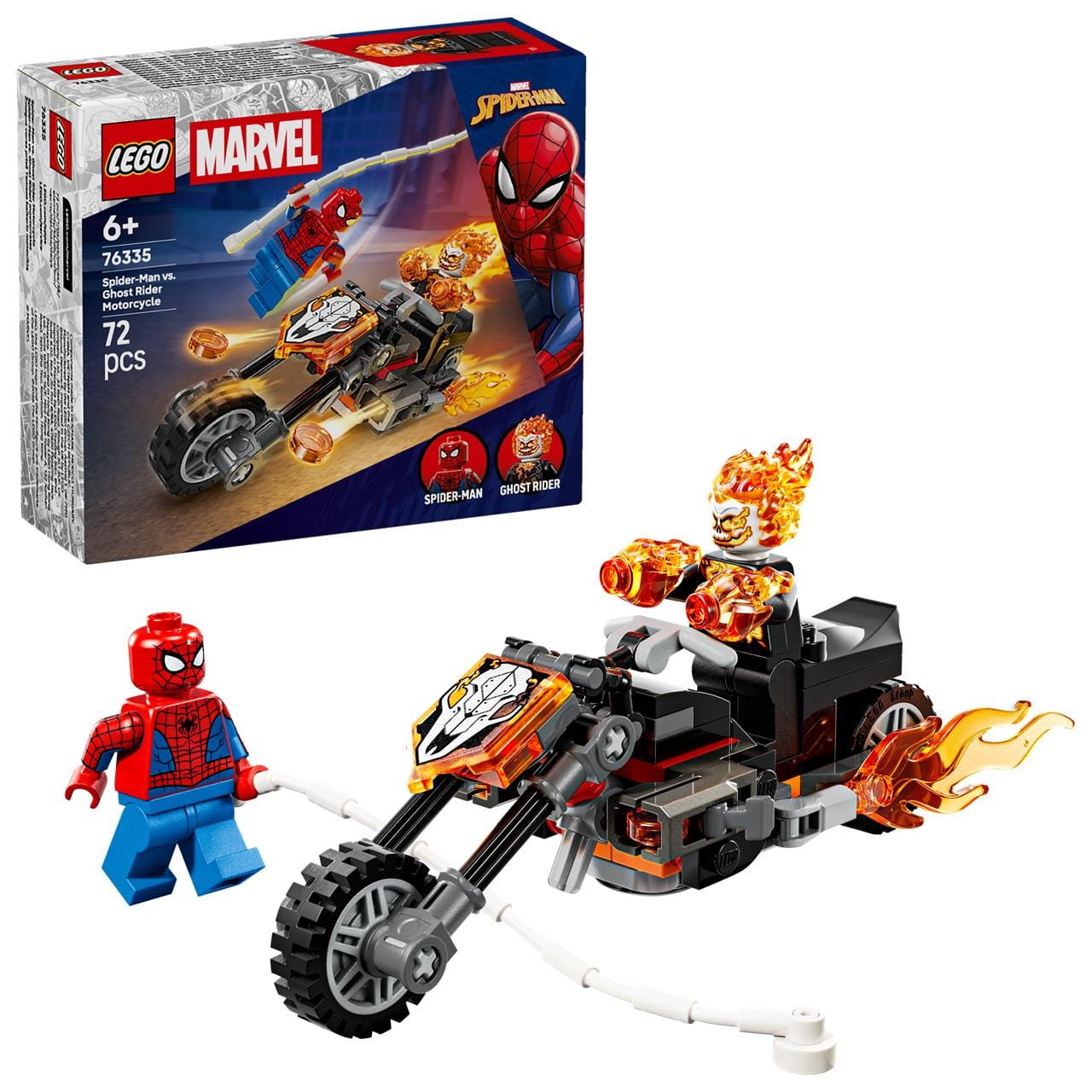 Juego de construcción Spiderman Vs Moto del motorista Fantasma Lego Marvel 76335 - Juguete