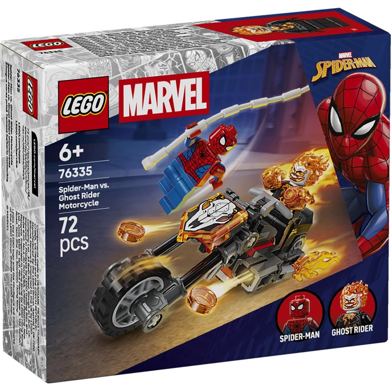 Juego de construcción Spiderman Vs Moto del motorista Fantasma Lego Marvel 76335 - Juguete