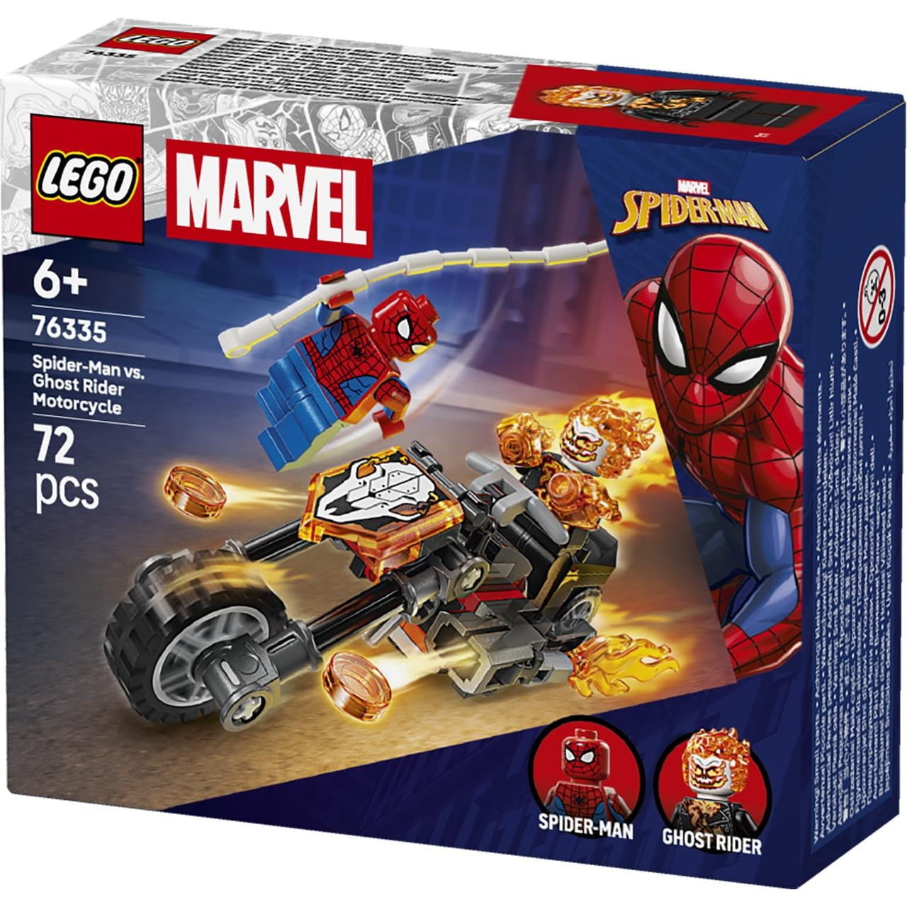 Juego de construcción Spiderman Vs Moto del motorista Fantasma Lego Marvel 76335 - Juguete