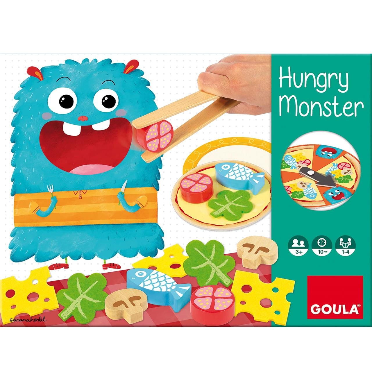 Juego de destreza Hungry Monster madera ’Goula’ - Juguete
