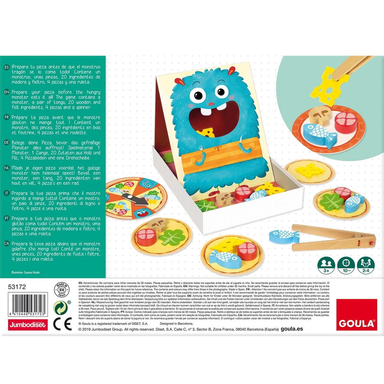 Juego de destreza Hungry Monster madera ’Goula’ - Juguete
