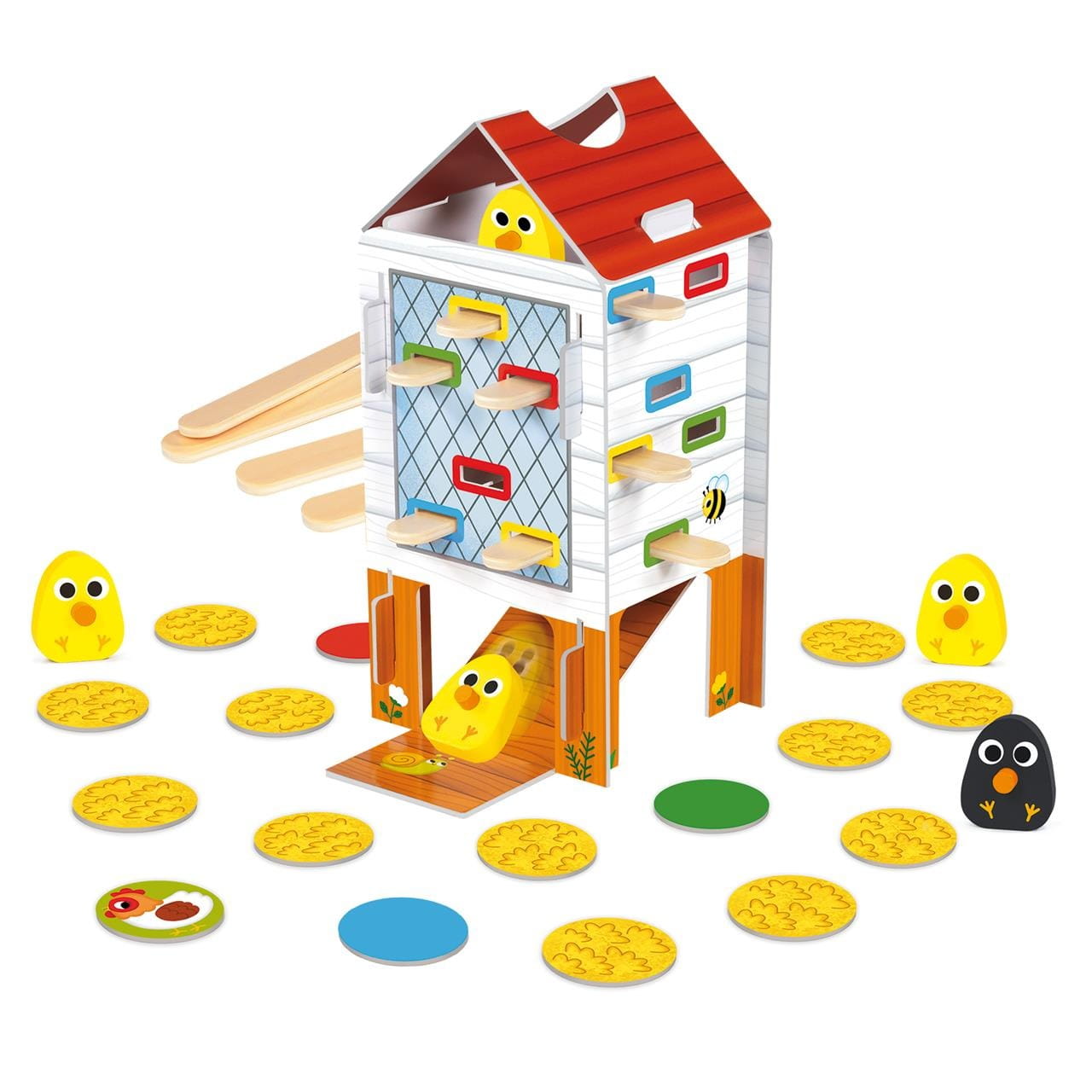 Juego habilidad ’Happy Chickens’ de madera Goula - Juguete