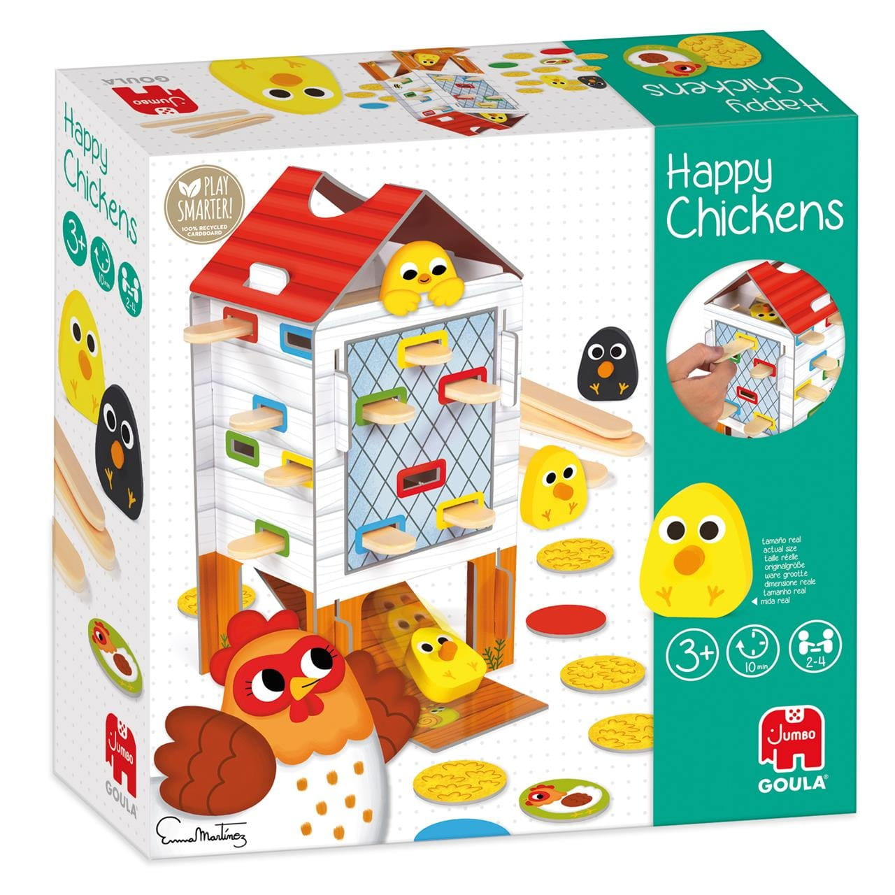 Juego habilidad ’Happy Chickens’ de madera Goula - Juguete