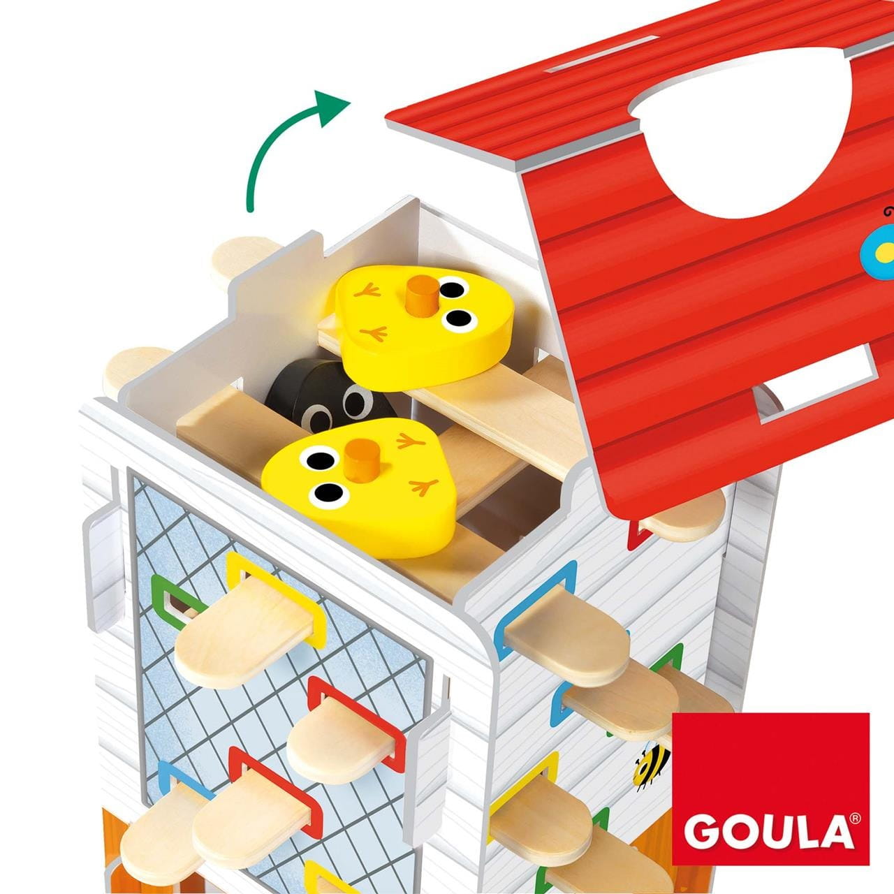 Juego habilidad ’Happy Chickens’ de madera Goula - Juguete
