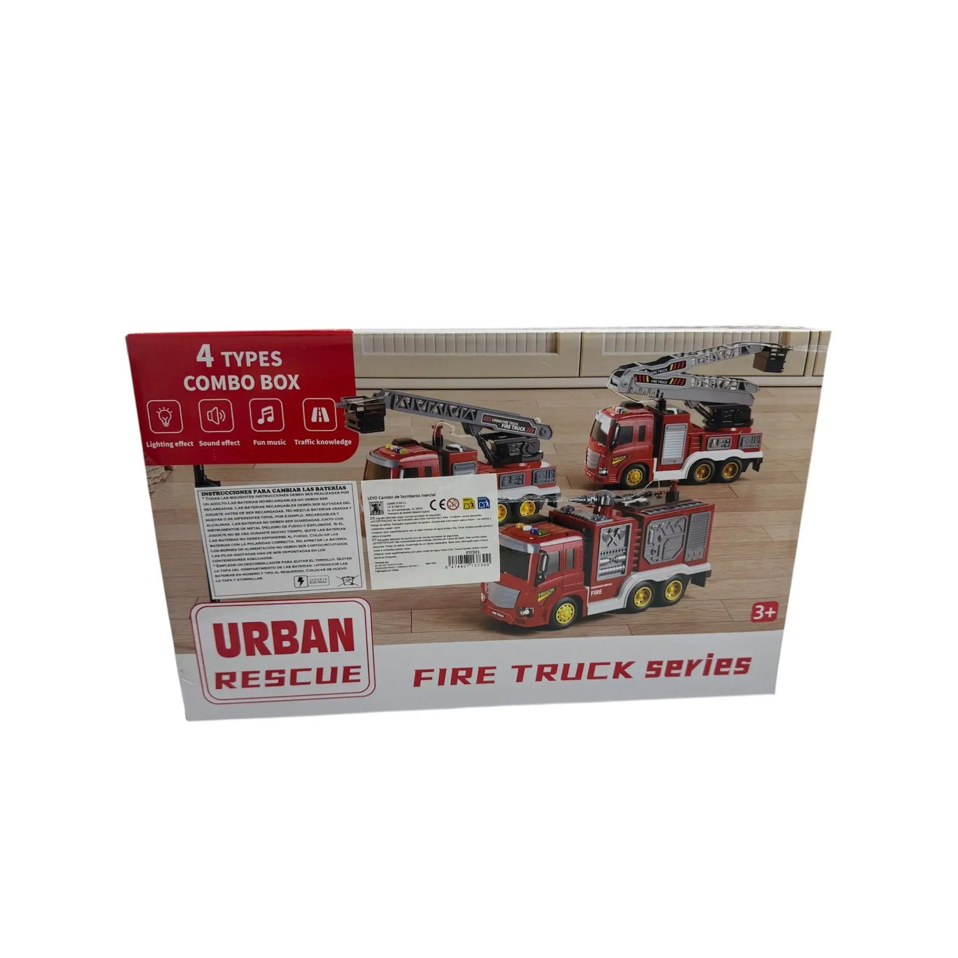 Juguete camión de bombero inercial- Regalo para Niños