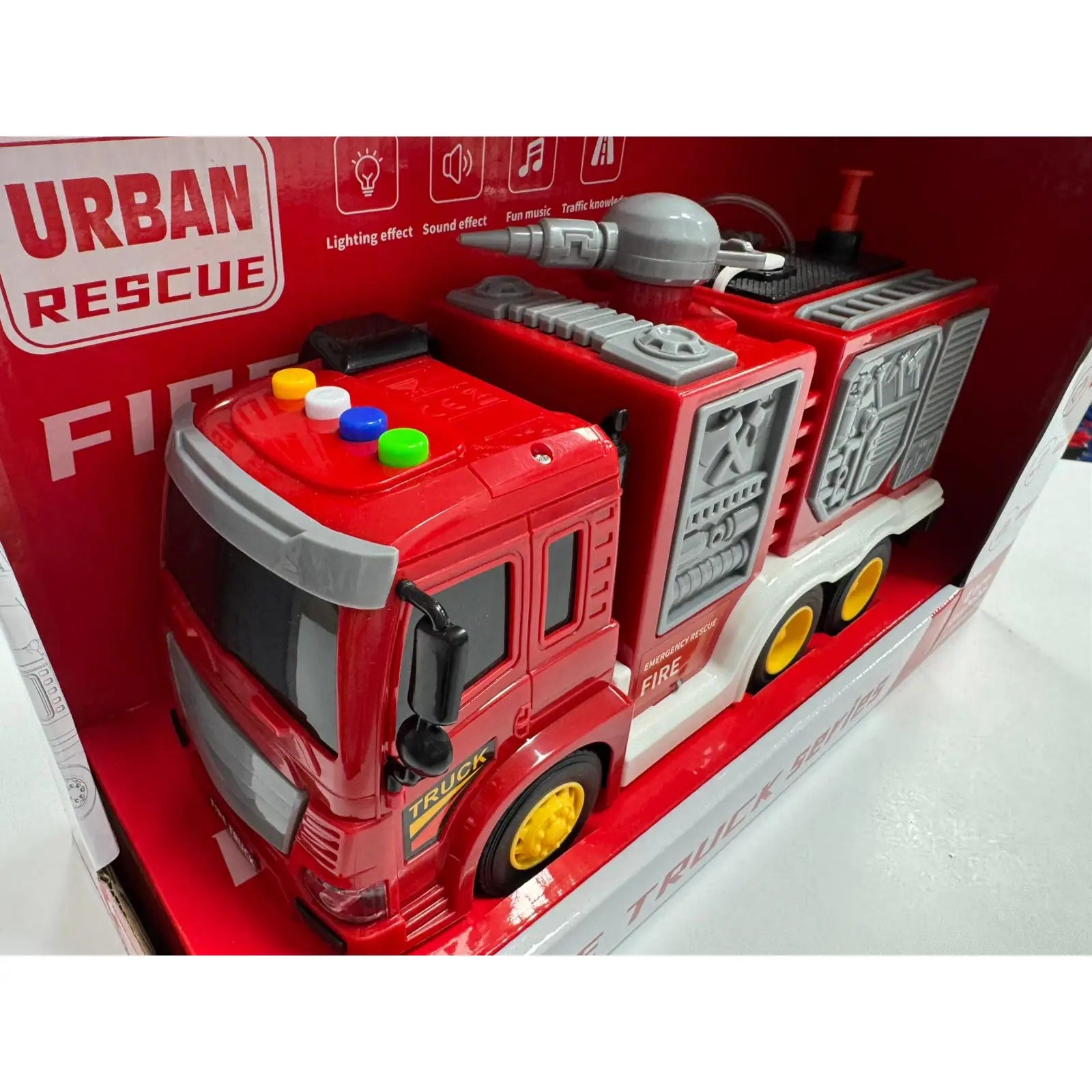 Juguete camión de bombero inercial- Regalo para Niños