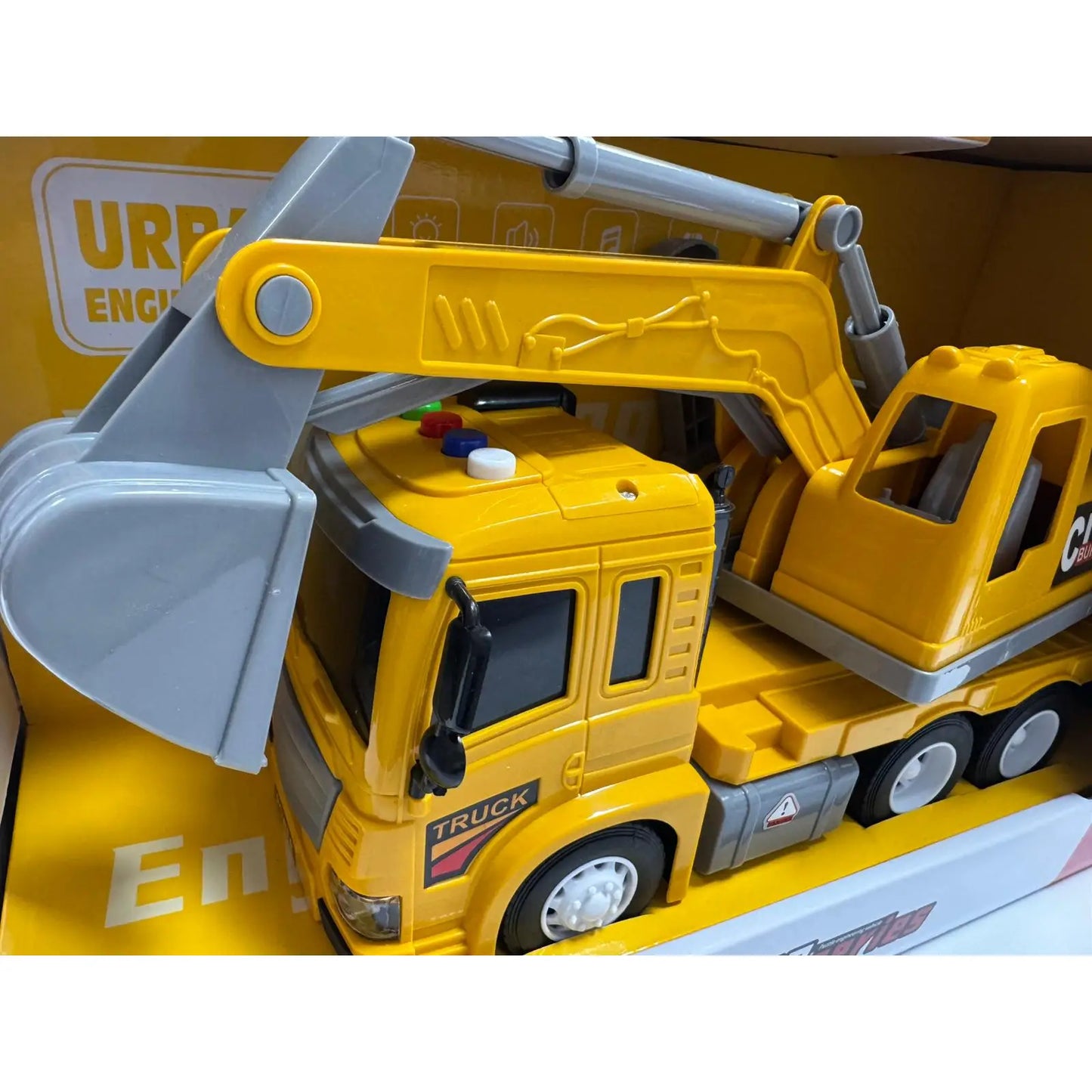 Juguete camión excavadora inercial- Regalo para Niños