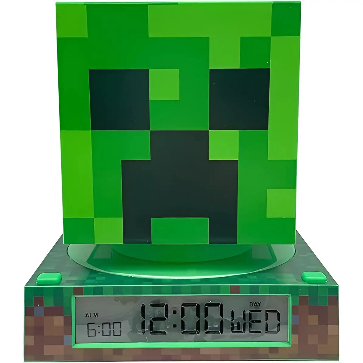Lámpara infantil 3D con despertador MINECRAFT 25cm