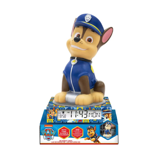 Lámpara infantil 3D con despertador PATRULLA CANINA 25cm