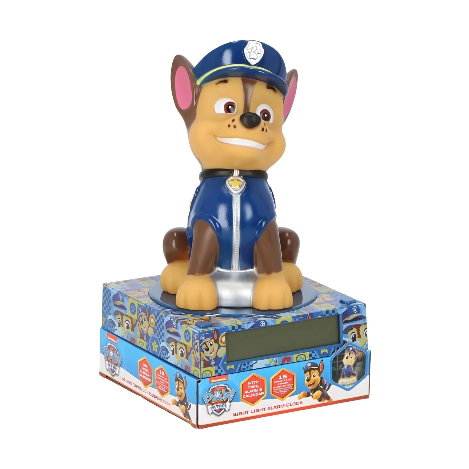 Lámpara infantil 3D con despertador PATRULLA CANINA 25cm