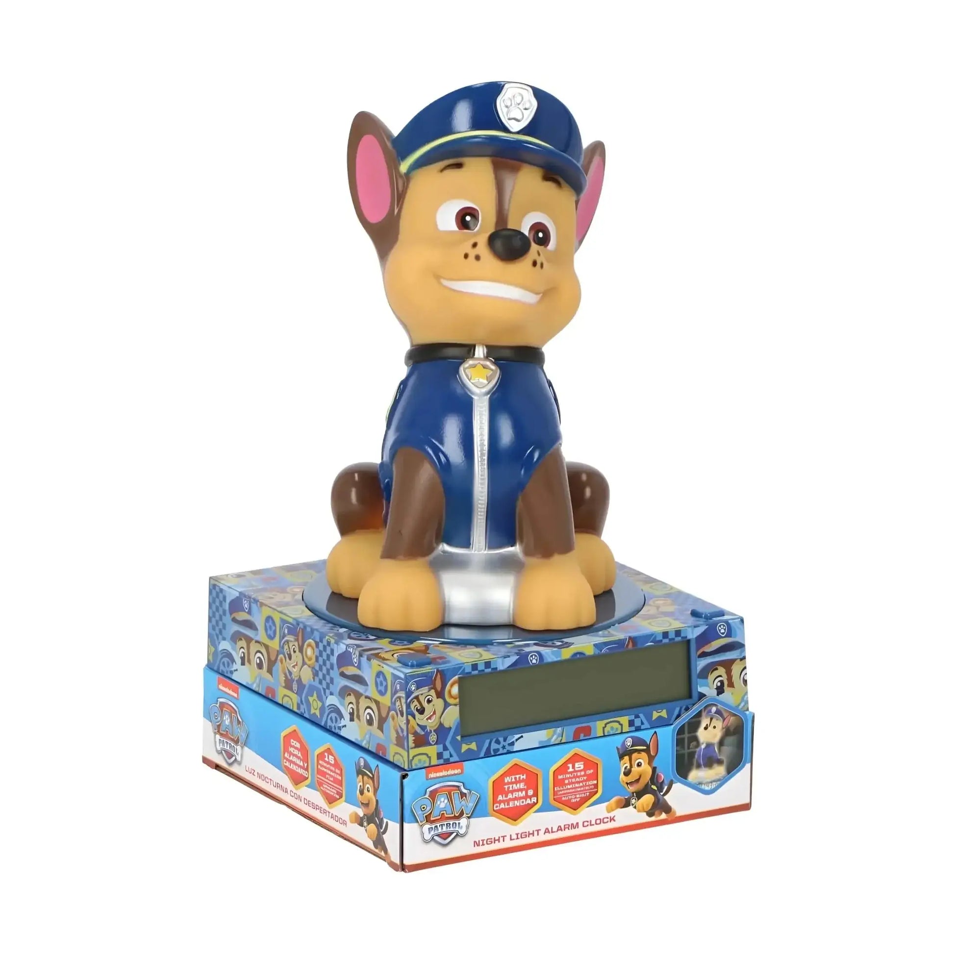 Lámpara infantil 3D con despertador PATRULLA CANINA 25cm