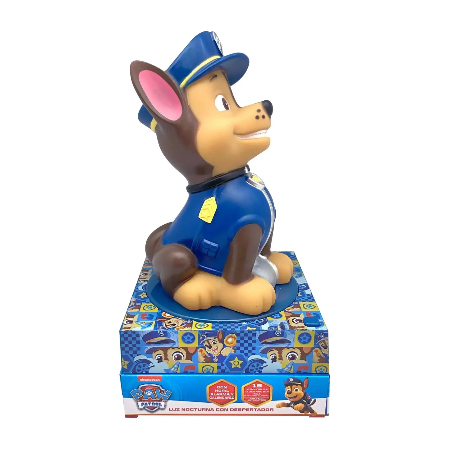 Lámpara infantil 3D con despertador PATRULLA CANINA 25cm