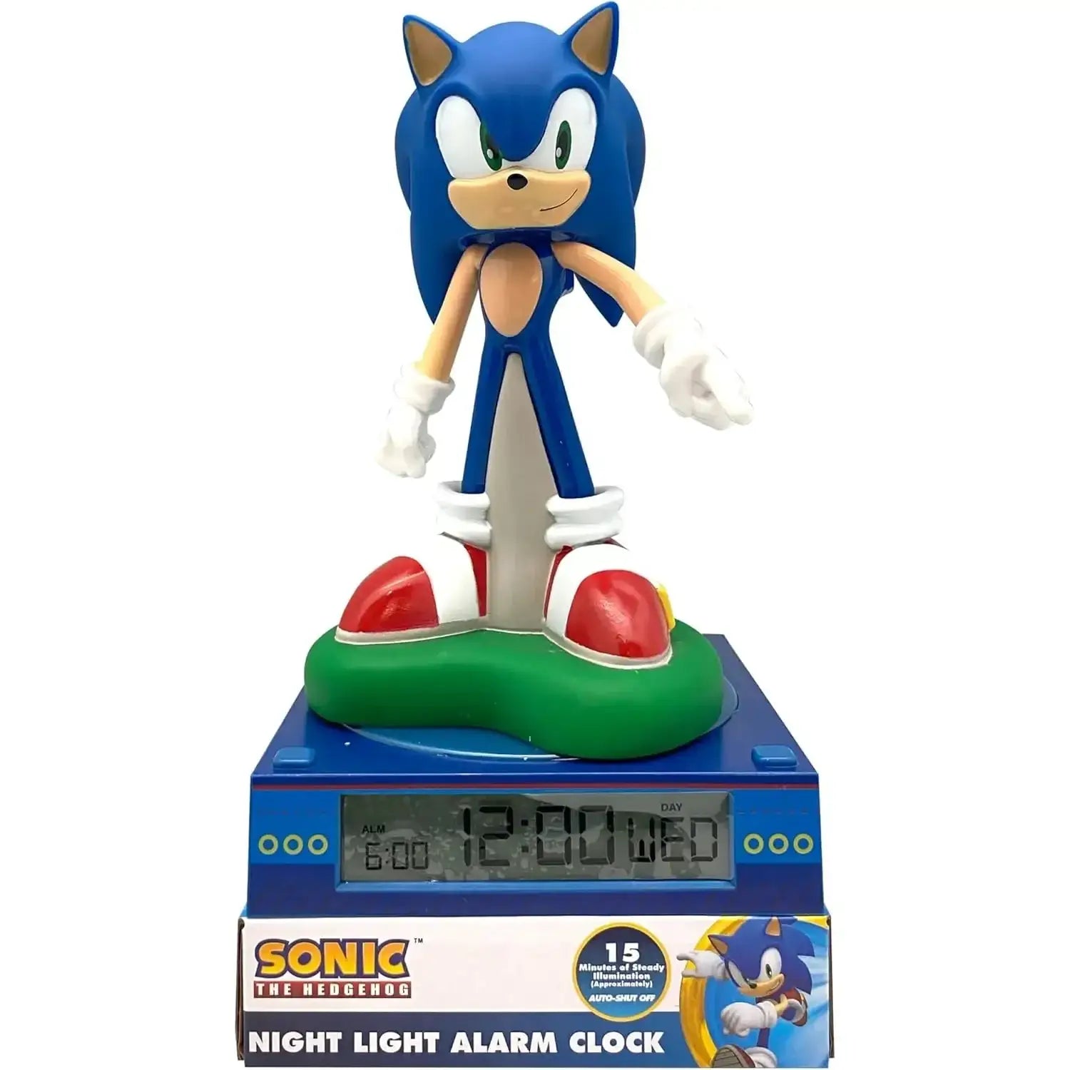Lámpara infantil 3D con despertador SONIC 25cm