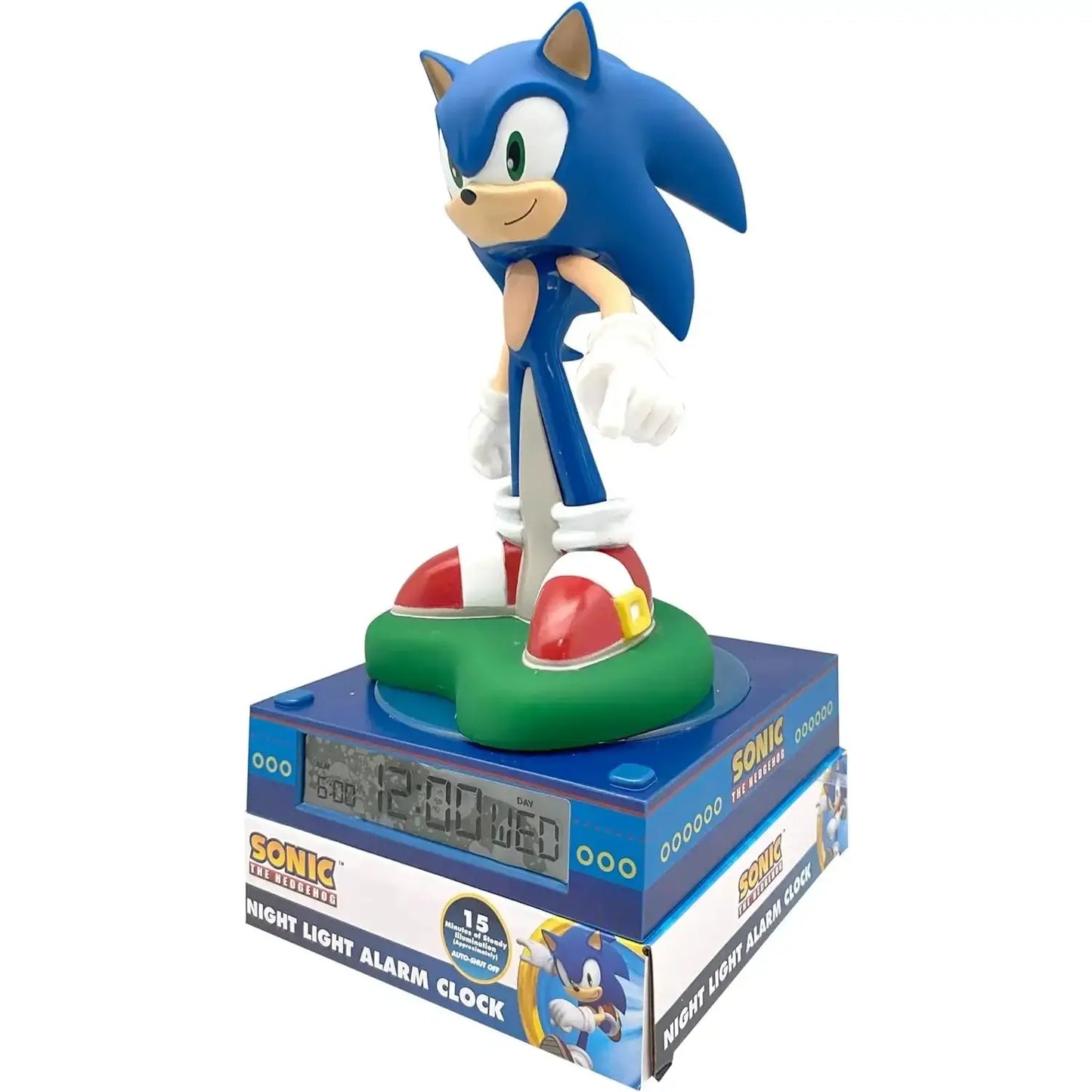 Lámpara infantil 3D con despertador SONIC 25cm