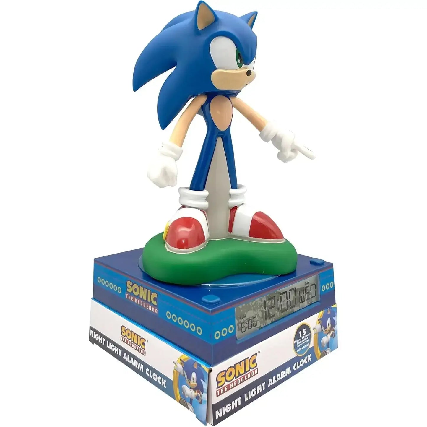 Lámpara infantil 3D con despertador SONIC 25cm
