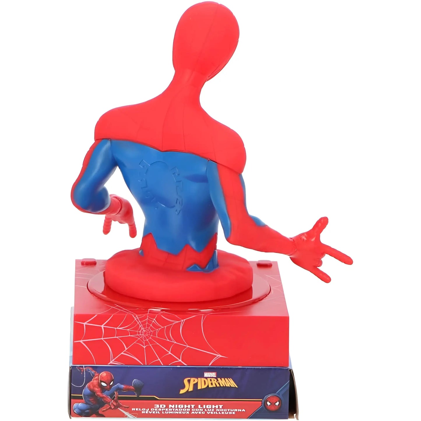 Lámpara infantil 3D con despertador SPIDERMAN 25cm