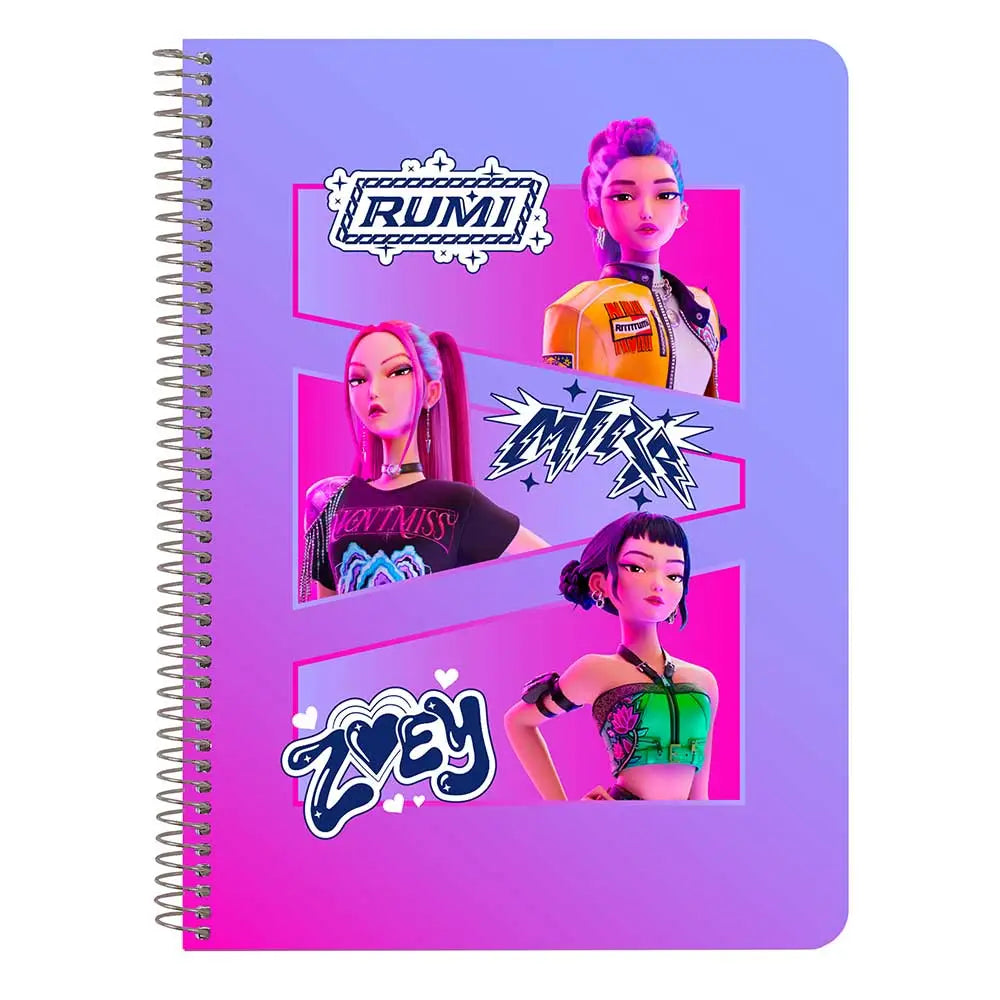 Libreta A5 K-POP Demon Hunters - Huntrix 80 hojas tapa dura - libreta