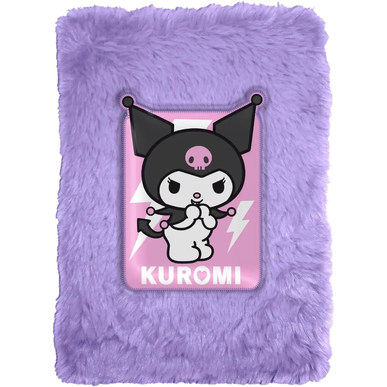 Libreta cuaderno A5 Kuromi Sanrio plush peluche suave - Estuche