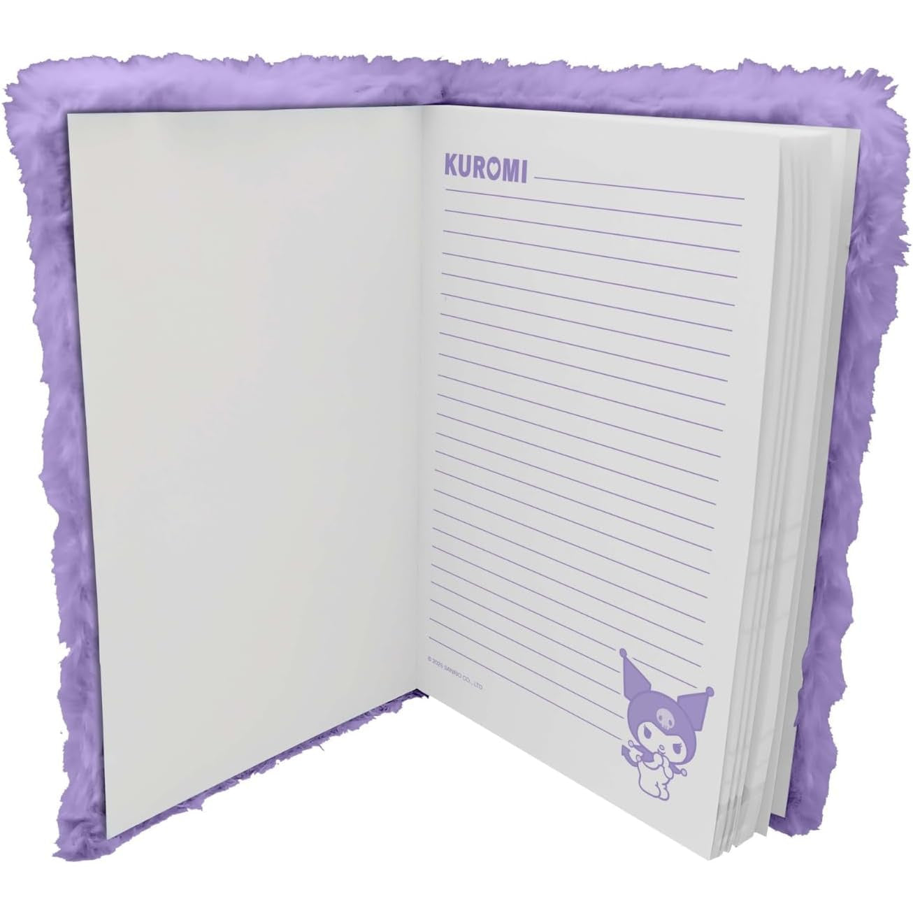 Libreta cuaderno A5 Kuromi Sanrio plush peluche suave - Estuche