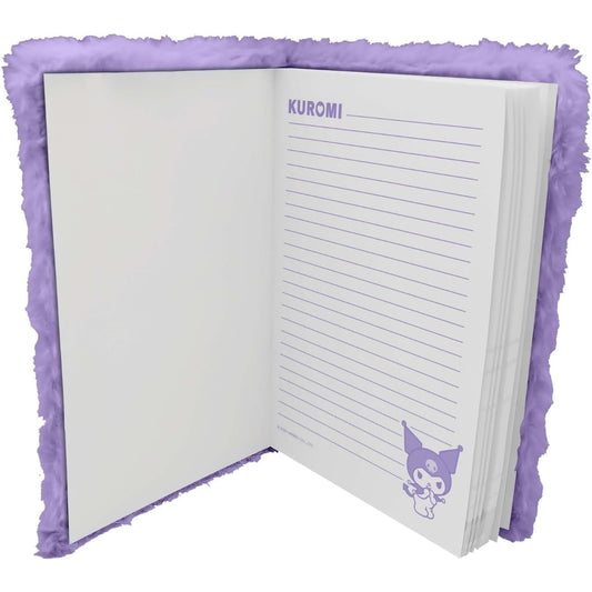 Libreta cuaderno A5 Kuromi Sanrio plush peluche suave - Estuche