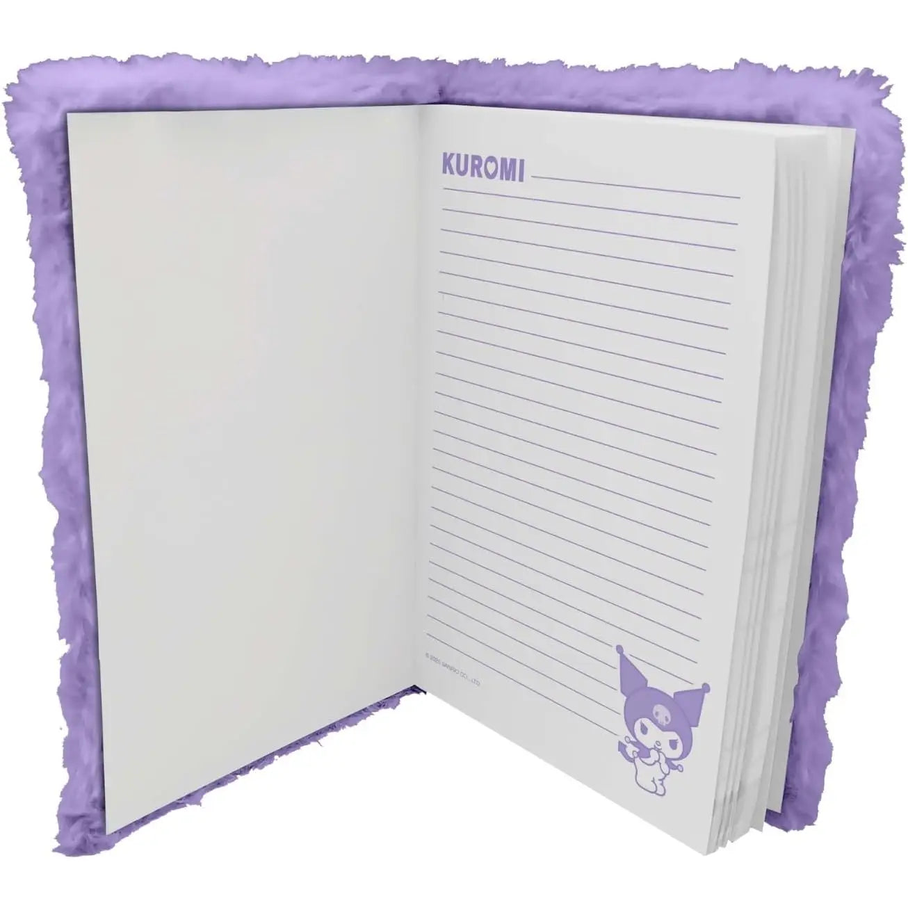 Libreta cuaderno A5 Kuromi Sanrio plush peluche suave - Estuche