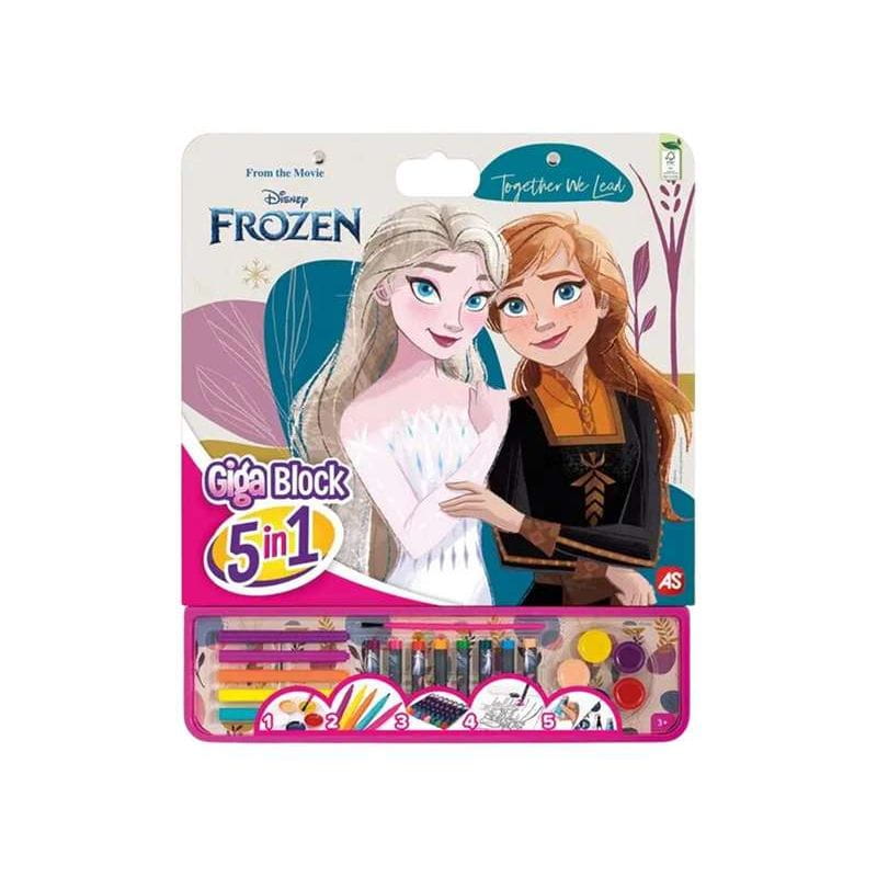 Libro de pegatinas para pintar Giga Block Frozen 5 en 1