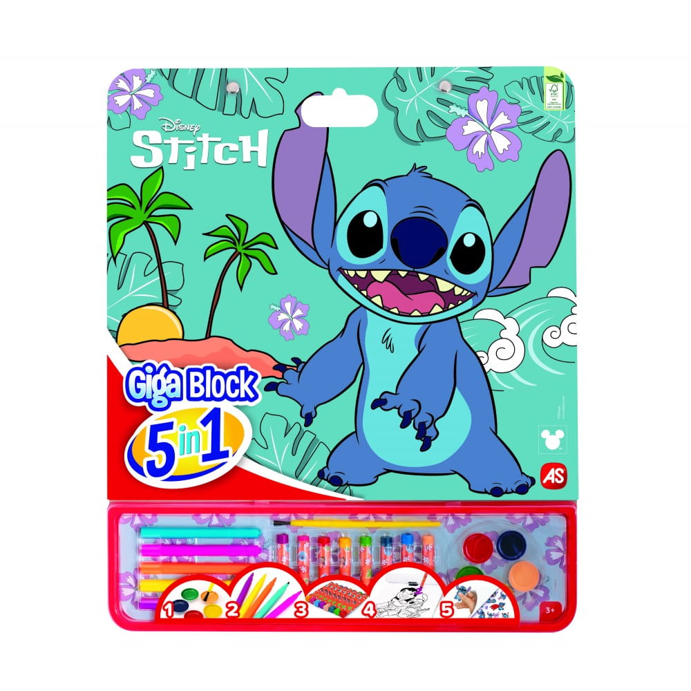 Libro de pegatinas para pintar Giga Block Stitch 5 en 1