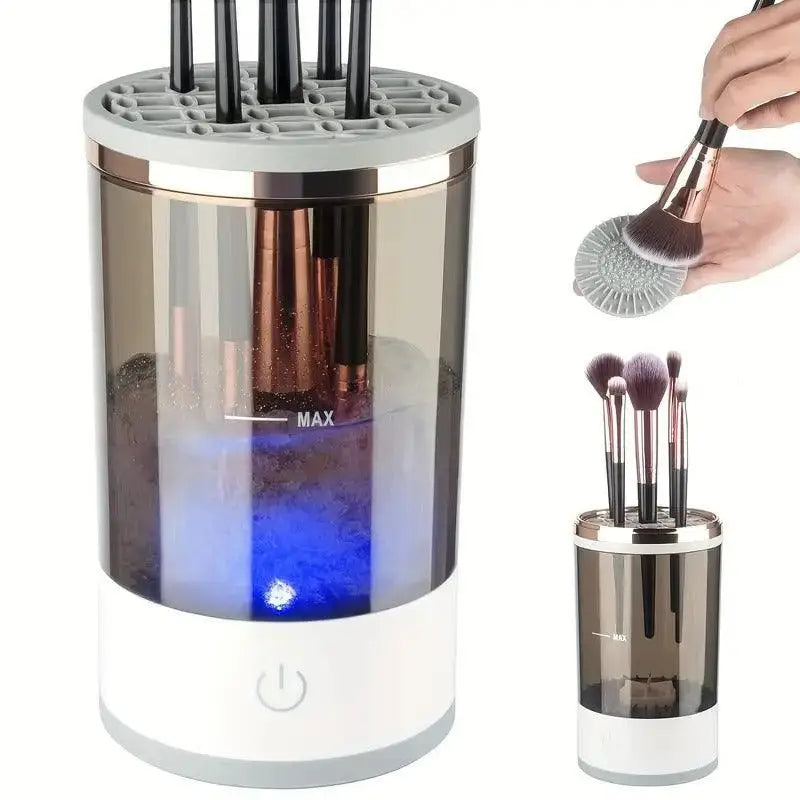 Limpiador de brochas maquillaje eléctrico con USB