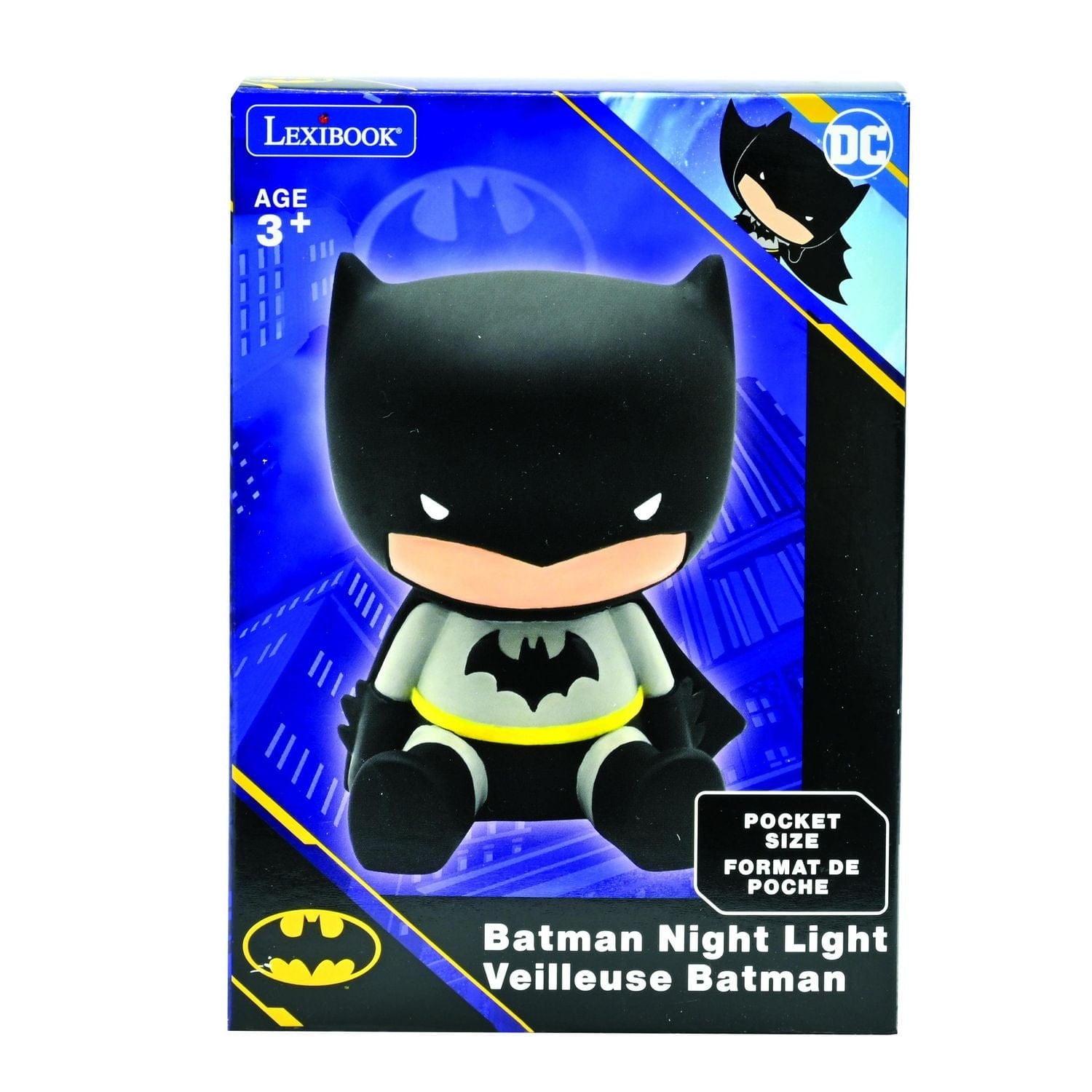 Luz nocturna Batman cambia de color diseño 3D 13cm - Juguete