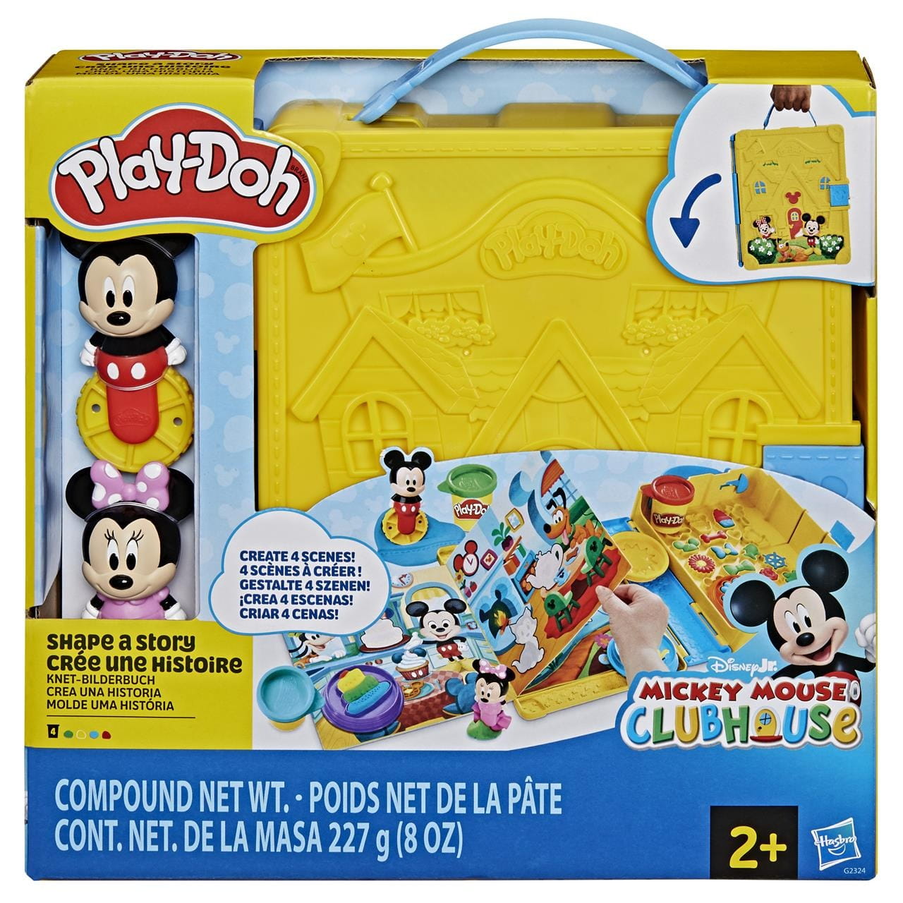 Maletín Play Doh ’Crea una historia Disney Junior’ con accesorios y 4 botes - plastilina